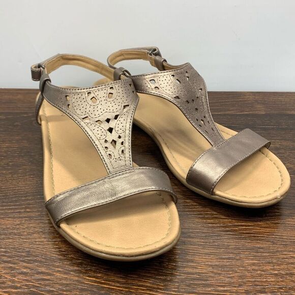 Naturalizer Windham leather metallic sandal women’s size 10M - Picture 1 of 9